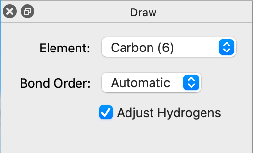 Screenshot of the draw panel