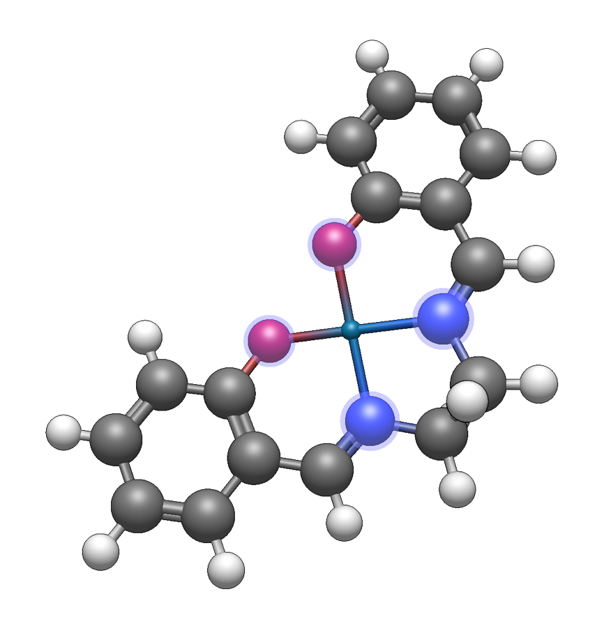 salen ligand with four selected atoms and new centroid dummy atom