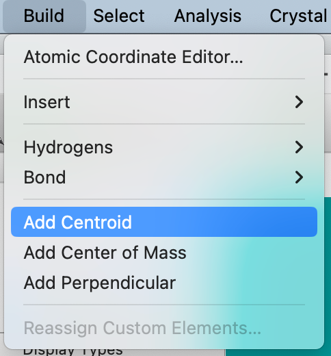 menu indicating "Add Centroid" command